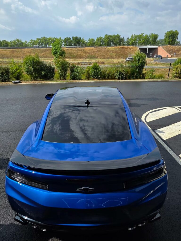 Chevrolet bleue brillante avec vitres-teintees-albi-teint-auto à Albi, Gaillac, Montauban, Castres, Lavaur, Graulhet,